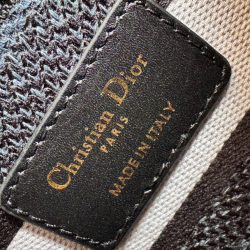Túi Xách Hàng Hiệu Dior Lady Hoạ Tiết Thêu Thổ Cẩm 24cm (2)