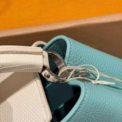 Túi Xách Louis Vuitton LV Capucines Mini Nữ Màu Xanh Dương Siêu Cấp 21cm (2)