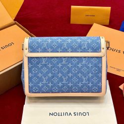 Túi Xách Louis Vuitton LV Dauphine Soft MM Replica 11 Chất Vải Denim Monogram 28x20x11cm (2)