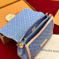 Túi Xách Louis Vuitton LV Dauphine Soft MM Replica 11 Chất Vải Denim Monogram 28x20x11cm (2)