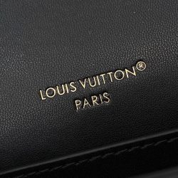 Túi Xách Louis Vuitton Like Auth LV Wallet On Chain Màu Đen Khoá Vàng 20x12cm (2)