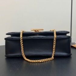 Túi Xách Louis Vuitton Like Auth LV Wallet On Chain Màu Đen Khoá Vàng 20x12cm (2)