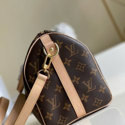 Túi Xách Louis Vuitton Siêu Cấp LV Speedy bandouliere Hoạ Tiết Monogram Màu Nâu 25cm (2)