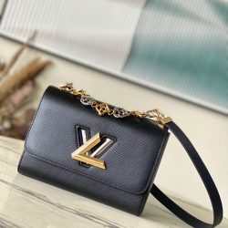 Túi Xách Louis Vuitton Siêu Cấp LV Twist Màu Đen Dây Đeo Chéo 23x17cm (2)