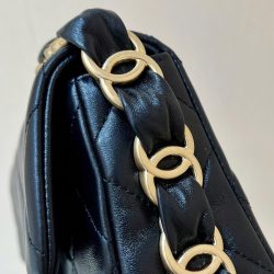 Túi Xách Nữ Chanel Flap 24K Siêu Cấp Màu Đen Khoá Vàng 21mm (2)