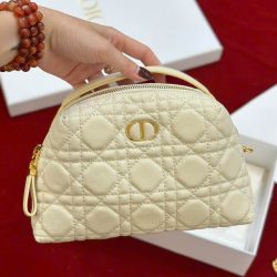 Túi Xách Nữ Dior D-Cosy Mini Siêu Cấp Màu Vàng Nhạt 21x12,5x8cm (2)