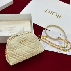 Túi Xách Nữ Dior D-Cosy Mini Siêu Cấp Màu Vàng Nhạt 21x12,5x8cm (2)
