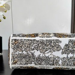 Túi Xách Nữ Dior Lady Hoạ Tiết Thêu Thổ Cẩm Siêu Cấp 24cm (2)