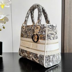 Túi Xách Nữ Dior Lady Hoạ Tiết Thêu Thổ Cẩm Siêu Cấp 24cm (2)