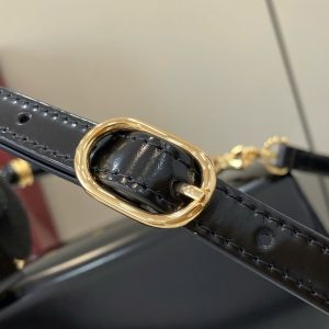 Túi Xách Nữ Gucci Bamboo Diva Siêu Cấp Chất Da Bóng Màu Đen 26 (2)