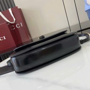 Túi Xách Nữ Gucci Bamboo Diva Siêu Cấp Chất Da Bóng Màu Đen 26 (2)
