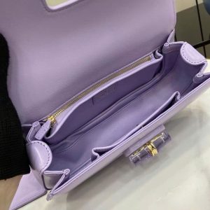 Túi Xách Nữ Hàng Hiệu Gucci Bamboo Diva Chất Da Bóng Màu Tím 26 (2)