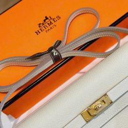 Túi Xách Nữ Hermes Kelly Woc Siêu Cấp Màu Trắng Khoá Vàng 20 (2)