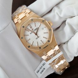 Đồng Hồ Audemars Piguet Mặt Trắng Chế Tác Bọc Vàng Hồng Unisex 37mm (2)