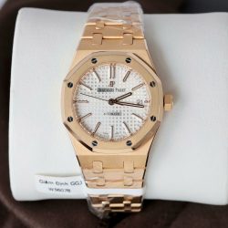 Đồng Hồ Audemars Piguet Mặt Trắng Chế Tác Bọc Vàng Hồng Unisex 37mm (2)