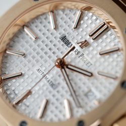 Đồng Hồ Audemars Piguet Mặt Trắng Chế Tác Bọc Vàng Hồng Unisex 37mm (2)