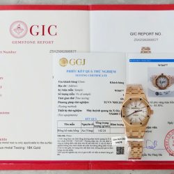 Đồng Hồ Audemars Piguet Mặt Trắng Chế Tác Bọc Vàng Hồng Unisex 37mm (2)