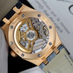 Đồng Hồ Audemars Piguet Rep 11 15510R Royal Oak 50th Anniversary Bọc Vàng Thật Mặt Xanh Blue Dây Da 41mm (1)