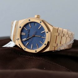 Đồng Hồ Audemars Piguet Rep Cao Cấp 15510R Royal Oak 50th Anniversary Mặt Xanh Blue Bọc Vàng Thật 41mm (2)