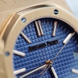Đồng Hồ Audemars Piguet Rep Cao Cấp 15510R Royal Oak 50th Anniversary Mặt Xanh Blue Bọc Vàng Thật 41mm (2)