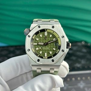 Đồng Hồ Audemars Piguet Rep Cao Cấp Royal Oak Offshore 15720ST Màu Xanh Lá Cây Xưởng APS 42mm (2)