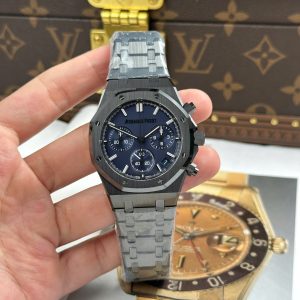 Đồng Hồ Audemars Piguet Replica 11 Royal Oak Chronograph 26240 Vỏ Gốm Mặt Xanh Than APS 41mm (2)