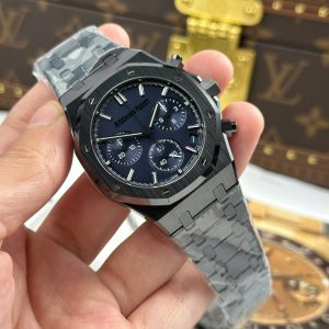 Đồng Hồ Audemars Piguet Replica 11 Royal Oak Chronograph 26240 Vỏ Gốm Mặt Xanh Than APS 41mm (2)