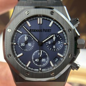Đồng Hồ Audemars Piguet Replica 11 Royal Oak Chronograph 26240 Vỏ Gốm Mặt Xanh Than APS 41mm (2)