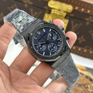 Đồng Hồ Audemars Piguet Replica 11 Royal Oak Chronograph 26240 Vỏ Gốm Mặt Xanh Than APS 41mm (2)