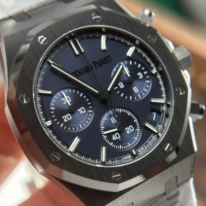 Đồng Hồ Audemars Piguet Replica 11 Royal Oak Chronograph 26240 Vỏ Gốm Mặt Xanh Than APS 41mm (2)