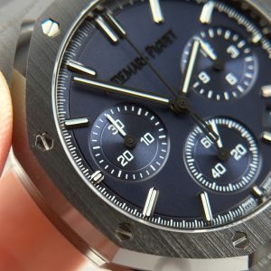 Đồng Hồ Audemars Piguet Replica 11 Royal Oak Chronograph 26240 Vỏ Gốm Mặt Xanh Than APS 41mm (2)