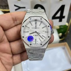 Đồng Hồ Audemars Piguet Replica 11 Royal Oak Frosted Gold 15410 Mặt Trắng Nhà Máy APS 41mm (2)