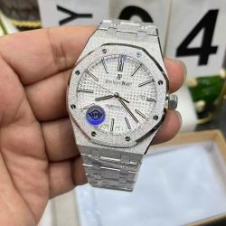 Đồng Hồ Audemars Piguet Replica 11 Royal Oak Frosted Gold 15410 Mặt Trắng Nhà Máy APS 41mm (2)
