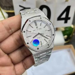 Đồng Hồ Audemars Piguet Replica 11 Royal Oak Frosted Gold 15410 Mặt Trắng Nhà Máy APS 41mm (2)
