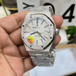 Đồng Hồ Audemars Piguet Replica 11 Royal Oak Frosted Gold 15410 Mặt Trắng Nhà Máy APS 41mm (2)