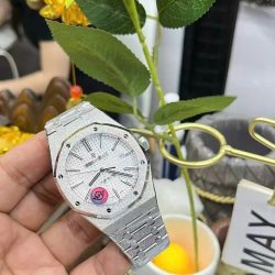 Đồng Hồ Audemars Piguet Replica 11 Royal Oak Frosted Gold 15410 Mặt Trắng Nhà Máy APS 41mm (2)