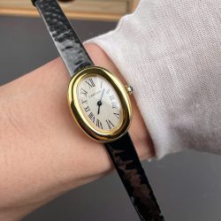 Đồng Hồ Cartier Baignoire WGBA0017 Replica Cao Cấp Nữ Dây Da AF Factory 24,6x18,7mm (1)