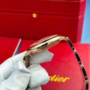 Đồng Hồ Cartier Ballon Bleu Nam Replica 11 Mạ Vàng Hồng Mặt Trắng Xưởng AF 42mm (2)