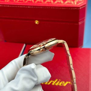 Đồng Hồ Cartier Ballon Bleu Nam Replica 11 Mạ Vàng Hồng Mặt Trắng Xưởng AF 42mm (2)