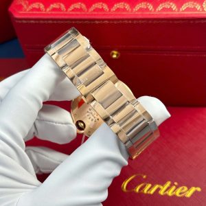 Đồng Hồ Cartier Ballon Bleu Nam Replica 11 Mạ Vàng Hồng Mặt Trắng Xưởng AF 42mm (2)