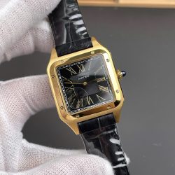Đồng Hồ Cartier Santos-Dumont WGSA0077 Replica 11 Màu Đen Máy Pin Xưởng AF 43,5x31,4mm (1)