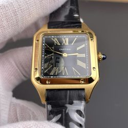 Đồng Hồ Cartier Santos-Dumont WGSA0077 Replica 11 Màu Đen Máy Pin Xưởng AF 43,5x31,4mm (1)