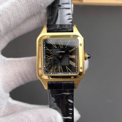 Đồng Hồ Cartier Santos-Dumont WGSA0077 Replica 11 Màu Đen Máy Pin Xưởng AF 43,5x31,4mm (1)