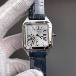 Đồng Hồ Cartier Santos Dumont WSSA0022 Rep 11 Nam Dây Da Màu Xanh Dương AF Factory 43,5mm (1)