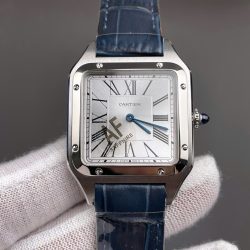 Đồng Hồ Cartier Santos Dumont WSSA0022 Rep 11 Nam Dây Da Màu Xanh Dương AF Factory 43,5mm (1)