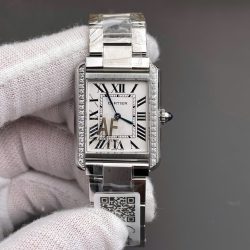 Đồng Hồ Cartier Tank Replica 11 Nam Đính Đá Máy Pin Nhà Máy AF 31x40mm (1)
