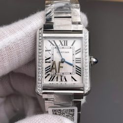Đồng Hồ Cartier Tank Replica 11 Nam Đính Đá Máy Pin Nhà Máy AF 31x40mm (1)