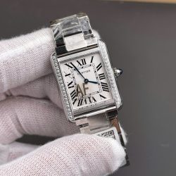 Đồng Hồ Cartier Tank Replica 11 Nam Đính Đá Máy Pin Nhà Máy AF 31x40mm (1)