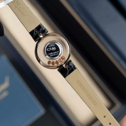 Đồng Hồ Chopard Happy 203857 Replica Cao Cấp Đính Full Kim Cương Moissanite + Bọc Vàng Hồng 36mm (2)