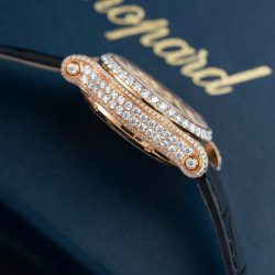Đồng Hồ Chopard Happy 274891 Chế Tác Đính Full Kim Cương Nhân Tạo + Bọc Vàng Thật 36mm (2)